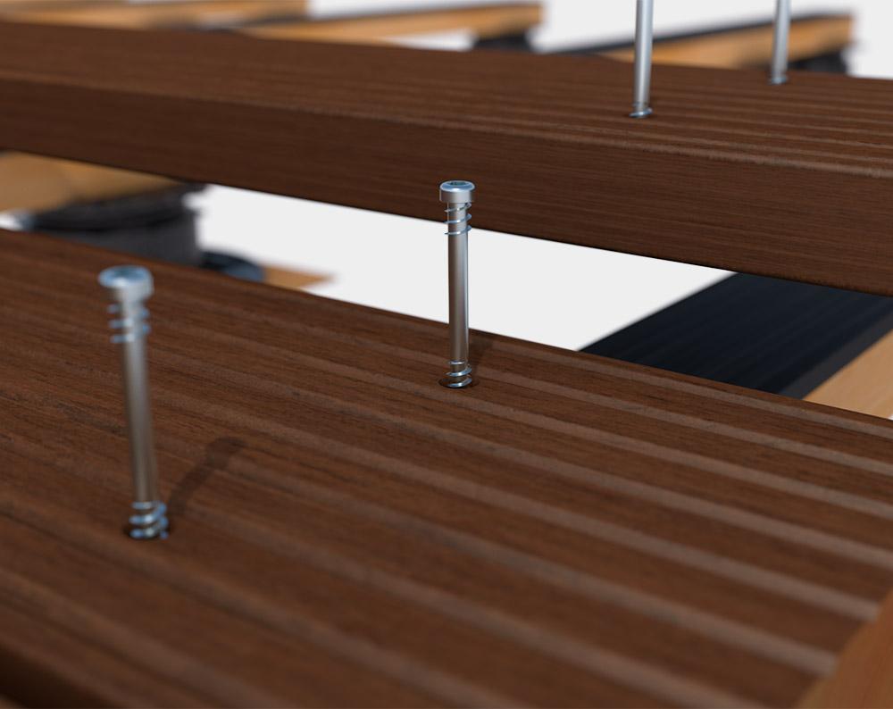Parafusos Eurotec Terrassotec AG de 5,3 × 60 mm para decks