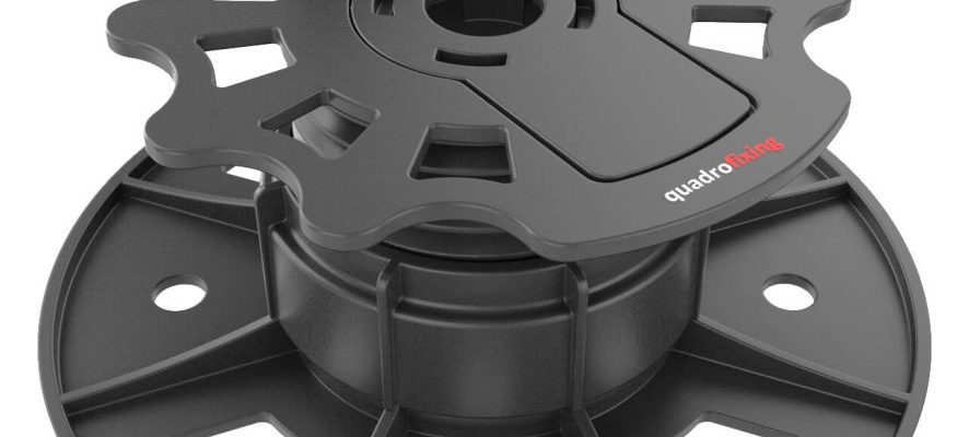 Apoio regulável EUROTEC BASE com adaptador para estrutura de madeira